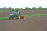 Fertilizer spreader, St. Paul Campus agricultural fields.