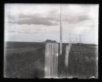 Kingbird's nest on top of post, large