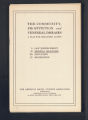 Publications. Pamphlets. The Community, Prostitution, and Venereal Diseases, Medical Measures. (Box 170, Folder 11)