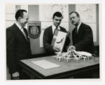Rapson, Ralph, with student and architectural model