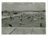 Outdoor swimming pool at the St. Paul Area YMCA Northwest Family branch, Shoreview, Minnesota, 1971-1980