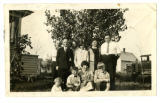 Kremen and Weinberg families pose for a photograph in Tuttle, North Dakota