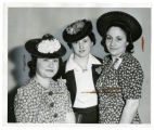 Group photograph of Mrs. Harry Rosenthal, Mrs. David Sudit, and Mrs. Harry Vermes