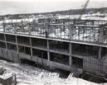 Education and Psychology building construction progress with two floors built