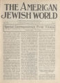The American Jewish World, Volume 8, Number 22, January 30, 1920