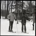 Action shot of UMD 1976 cross country skiers