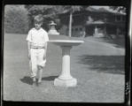 Bird bath at Franklin M. Crosby's with Johnny Crosby
