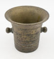 Miniature bronze two-handled mortar