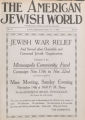 The American Jewish World, Volume 9, Number 10, November 12, 1920