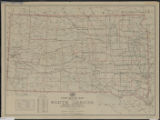 Post route map of the state of South Dakota : showing post offices with the intermediate distances on mail routes in operation on the lst of January, 1919