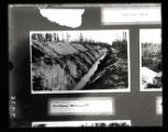 Drainage ditch in Roseau County, image of a mounted print photograph