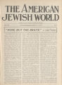 The American Jewish World, Volume 8, Number 9, October 31, 1919