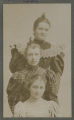 Portrait of Augusta Hopkins Winter and Jennie Parks with a third unidentified young adult