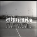 UMD 1972 women's tennis squad on the tennis court
