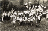 Group of youth in folk costumes