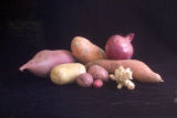 Modified stem plants. potatoes, jerusalem artichoke, sweet potatoes, onion.