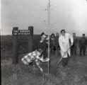 Planting trees at the horticultural center