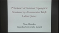 Persistence of Common Topological Structures by a Commutative Triple Ladder Quiver