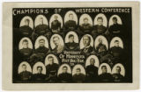 Football Team Postcard, Western Conference Champions, 1909