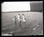 Mrs. Roberts, Miss Hubbard, and Catherine in Lake Minnetonka
