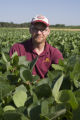 Soybean plots of University of Minnesota soybean researcher Seth Naeve for soybean production research.
