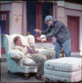 Two actors performing on stage in the 1998 UMD production of "The Nerd"