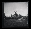 Men at camp at Thief Lake
