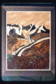 Alaska glacial scene in marquetry by T. Berg
