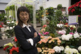 Chengyan Yue, holds Bachman Chair, Horticulture Marketing. At Bachman's store in Eden Prairie.
