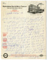 Letter in Yiddish from Samuel Karon