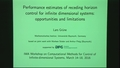 Performance estimates of receding horizon control for infinite dimensional systems: opportunities and limitations