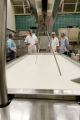 Making cheddar cheese in the Pilot Plant in the Food Science and Nutrition Building, St. Paul campus, University of MInnesota.