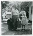 Robert J. Karon and Janet Karon with luggage at a summer camp near Lac LaBelle