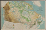 Physical map of Canada