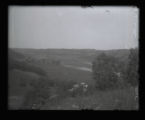 Brook Lodge and valley near Lake City looking out from top of bluff