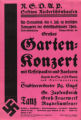 N.S.D.A.P. Sektion Niederschonhausen , Gro?es Garten-Konzert mit Kesselpauken und Fanfaren , Kapelle der Sta.4 (25 M