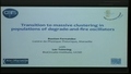 Transition to Massive Clustering in Populations of Degrade-and-fire Oscillators