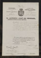 Family of Don José Gallego, Papers. Don José Gallego. Real Estate Acquisitions. Receipt for taxes paid on above property.