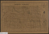 Map of trunk highway system, state of North Dakota