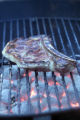 Grilled steak.