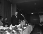 A speaker at the dedication of the Social Science Building on the UMD campus