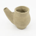 Clay reproduction of a Greek feeding vessel