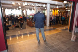A speaker at the Kirby Student Center renovation ribbon cutting ceremony