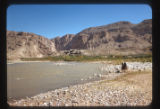 Boquillas, Mexico and head of Boquillas Canyon from edge of river on Mexican side