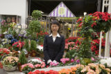 Chengyan Yue, holds Bachman Chair, Horticulture Marketing. At Bachman's store in Eden Prairie.