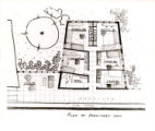Campus Views. Duluth Campus. Architect's drawing. Plan of dormitory unit