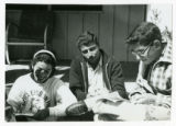 Janet Karon, Eli Bar Noon (identity uncertain), and another unidentified man
