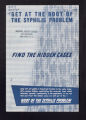Publications. Pamphlets. Get at the Root of the Syphilis Problem,"(Box 175, Folder 13)