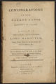 Considerations on the Negroe cause commonly so called, addressed to the Right Honourable Lord Mansfield, Lord Chief Justice of the Court of King's Bench, &c.