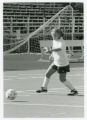 Action shot of 1997 UMD women's soccer player